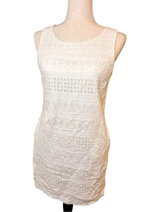 Heyton Dresses & Skirts - Heyton White Cotton Eyelet Mini Dress Bridal Preppy Feminine Size 4